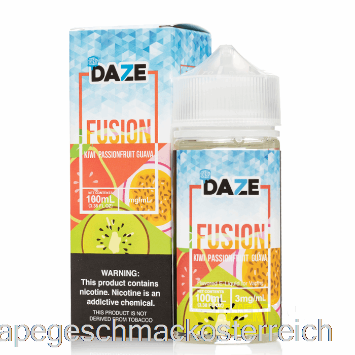 Eisgekühlte Kiwi, Passionsfrucht, Guave – 7 Daze Fusion – 100 Ml, 0 Mg Vape-Geschmack